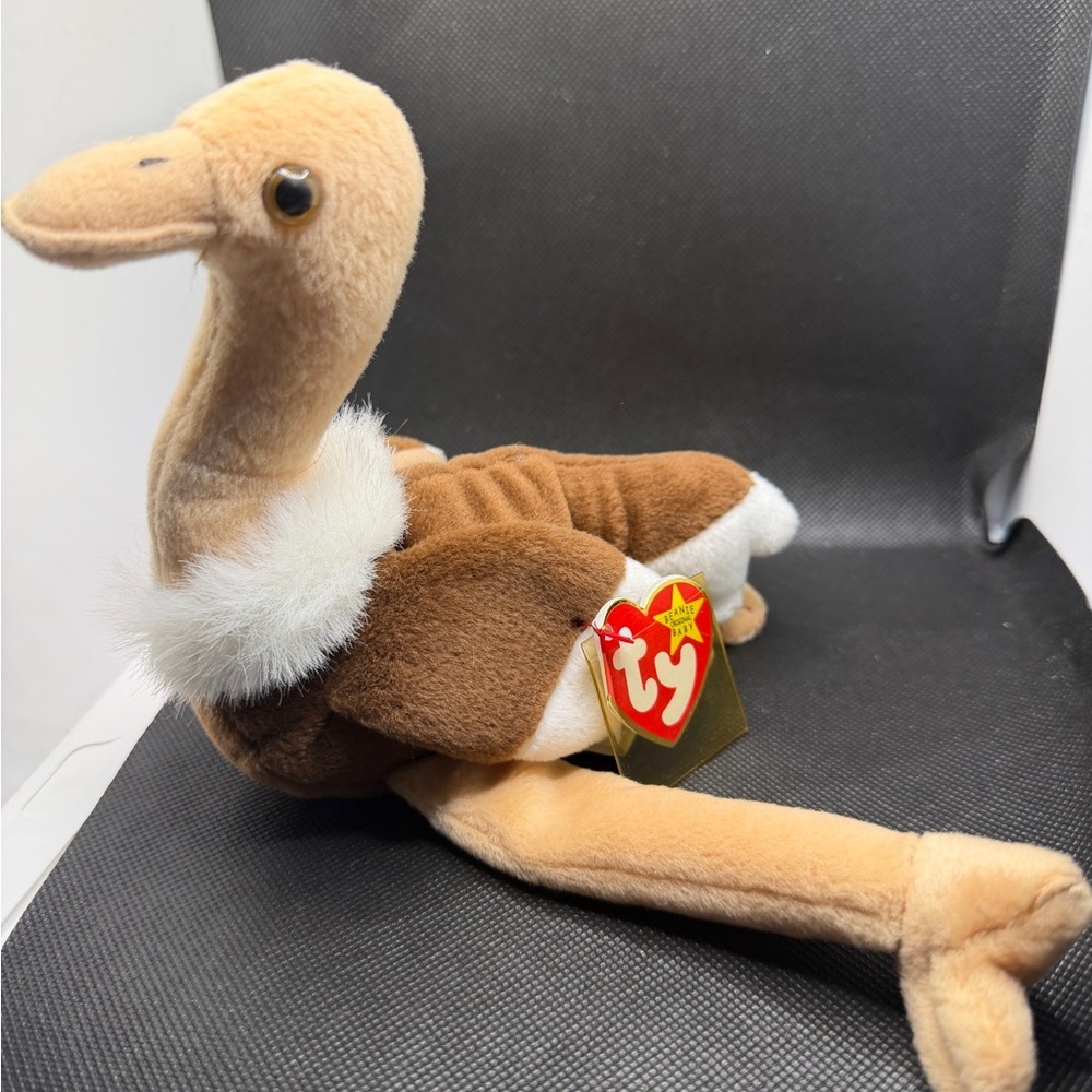 TY Beanie Baby Stretch Ostrich 1997 Plush Bird Retired Vintage